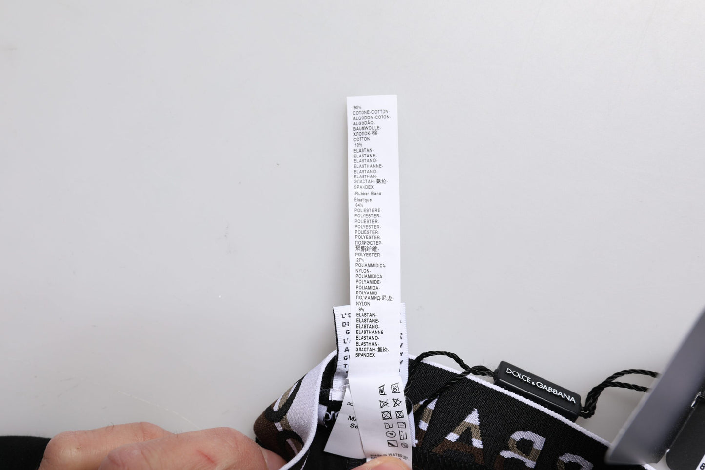 Ropa interior tipo bóxer regular de algodón elástico negro