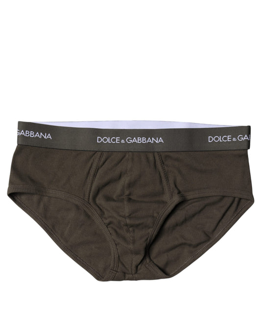 Ropa interior tipo slip de algodón gris para hombre