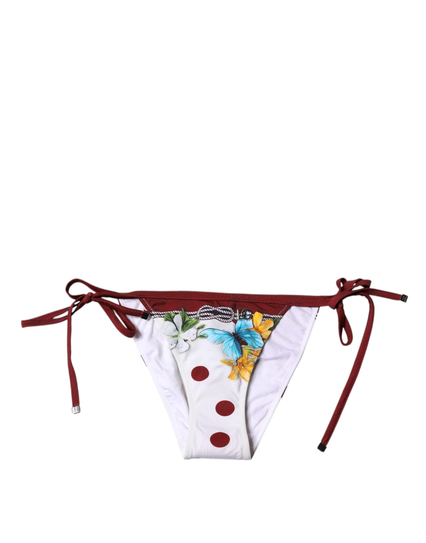 Traje de baño de bikini con estampado floral blanco