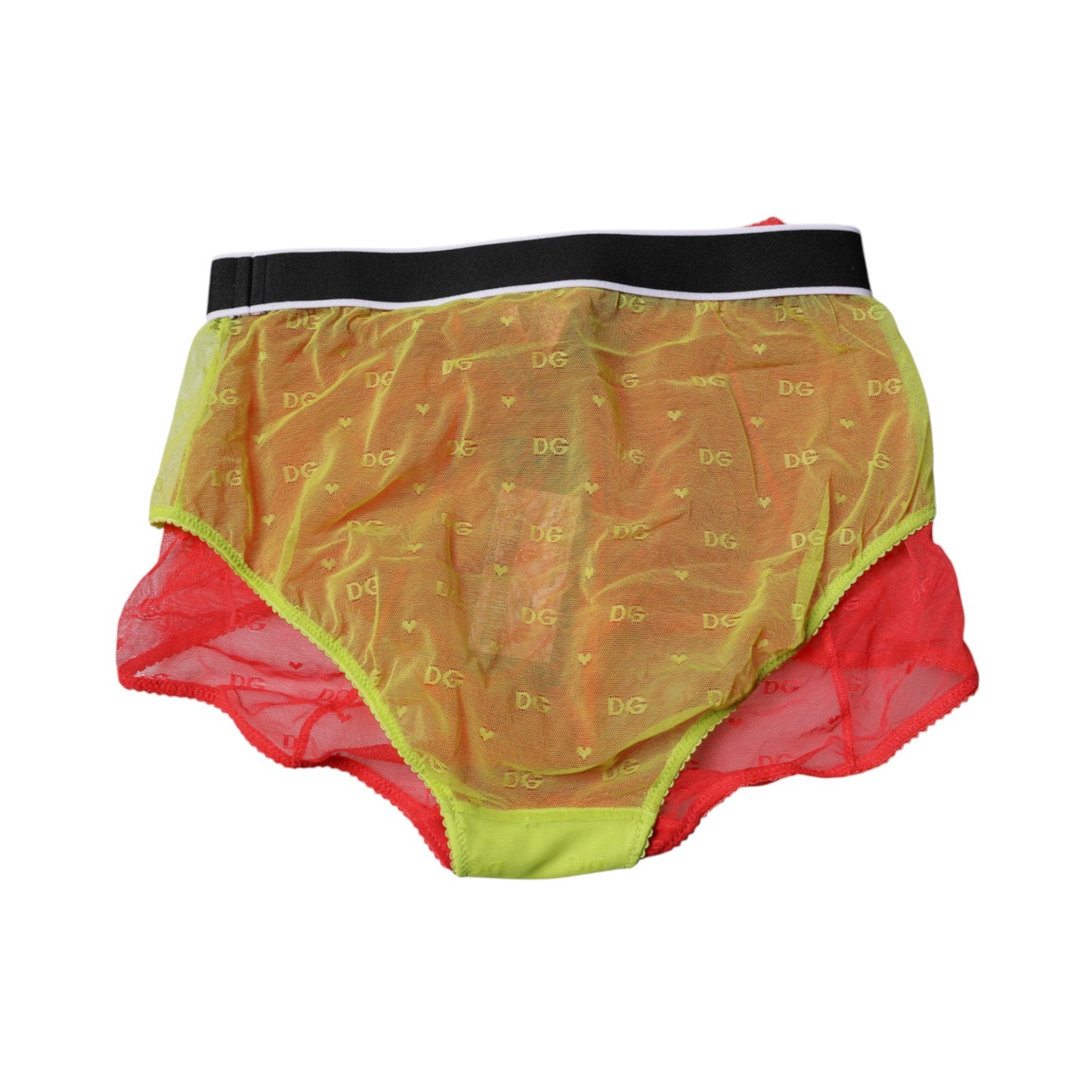 Braguita de tul rojo y amarillo de cintura media