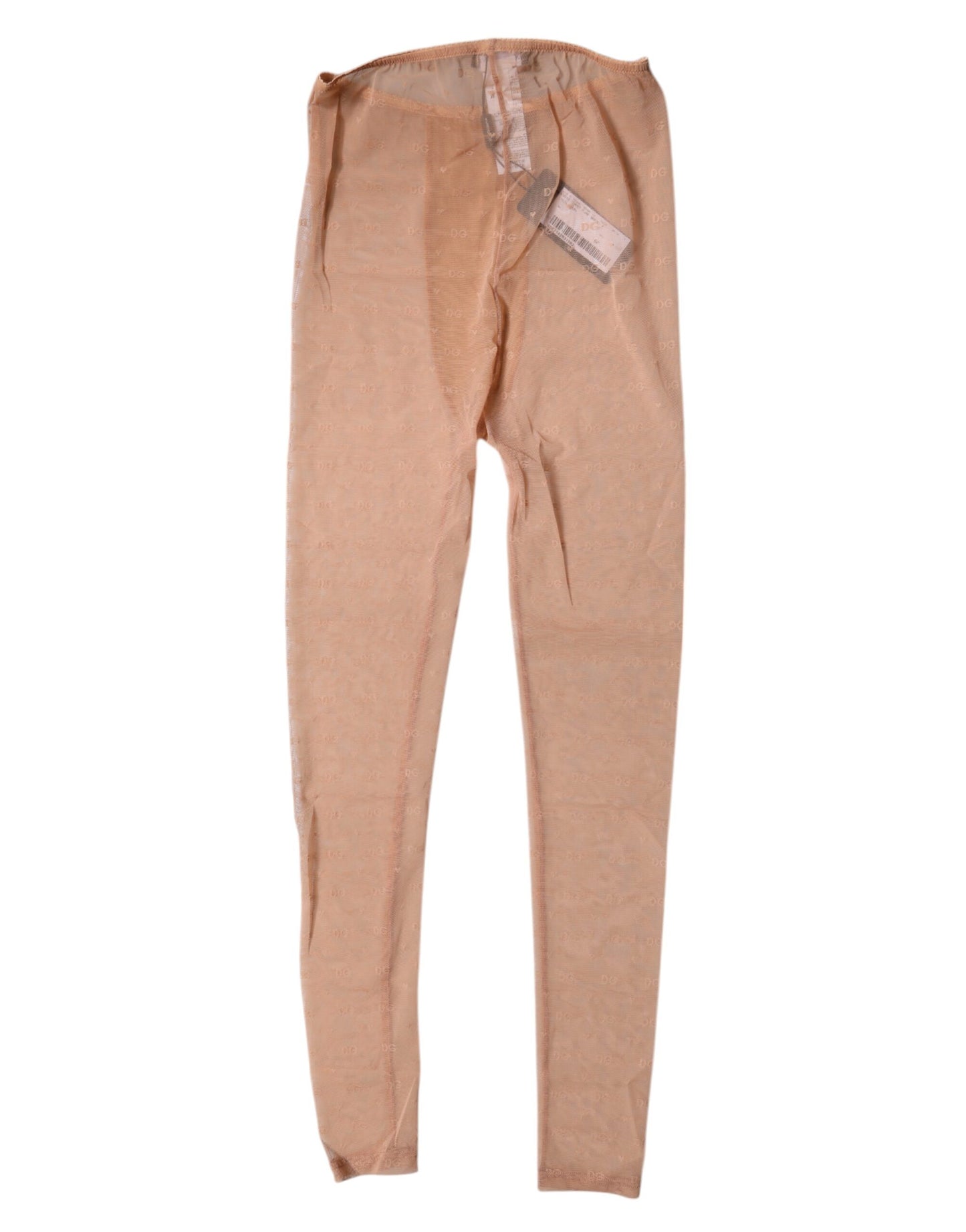 Lencería de encaje con logo beige nude