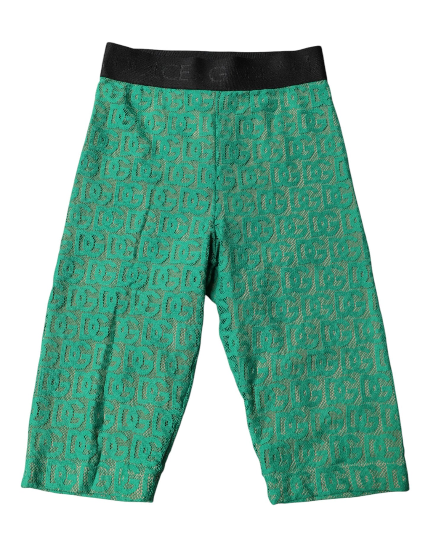 Medias cortas con monograma y logotipo verde