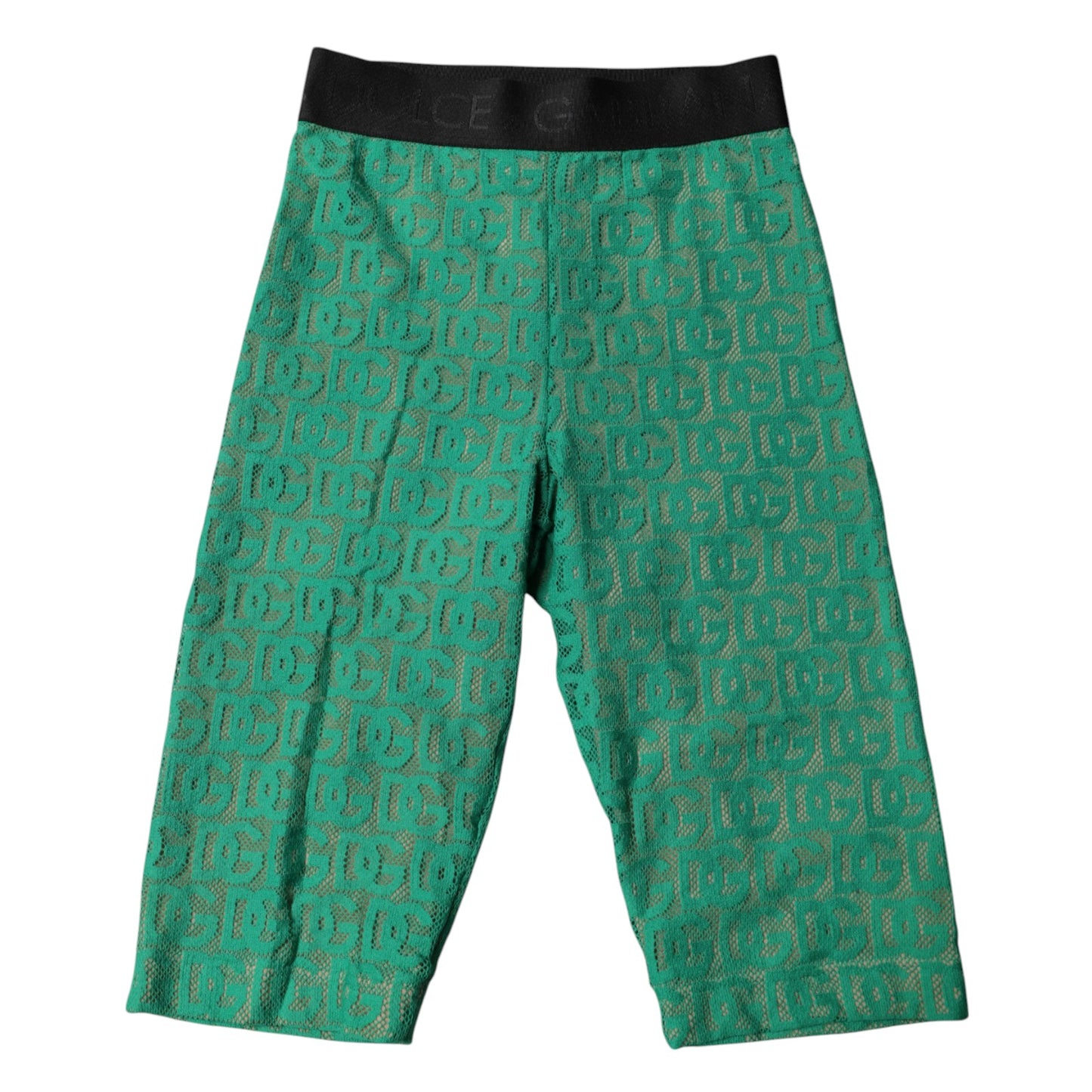 Medias cortas con monograma y logotipo verde