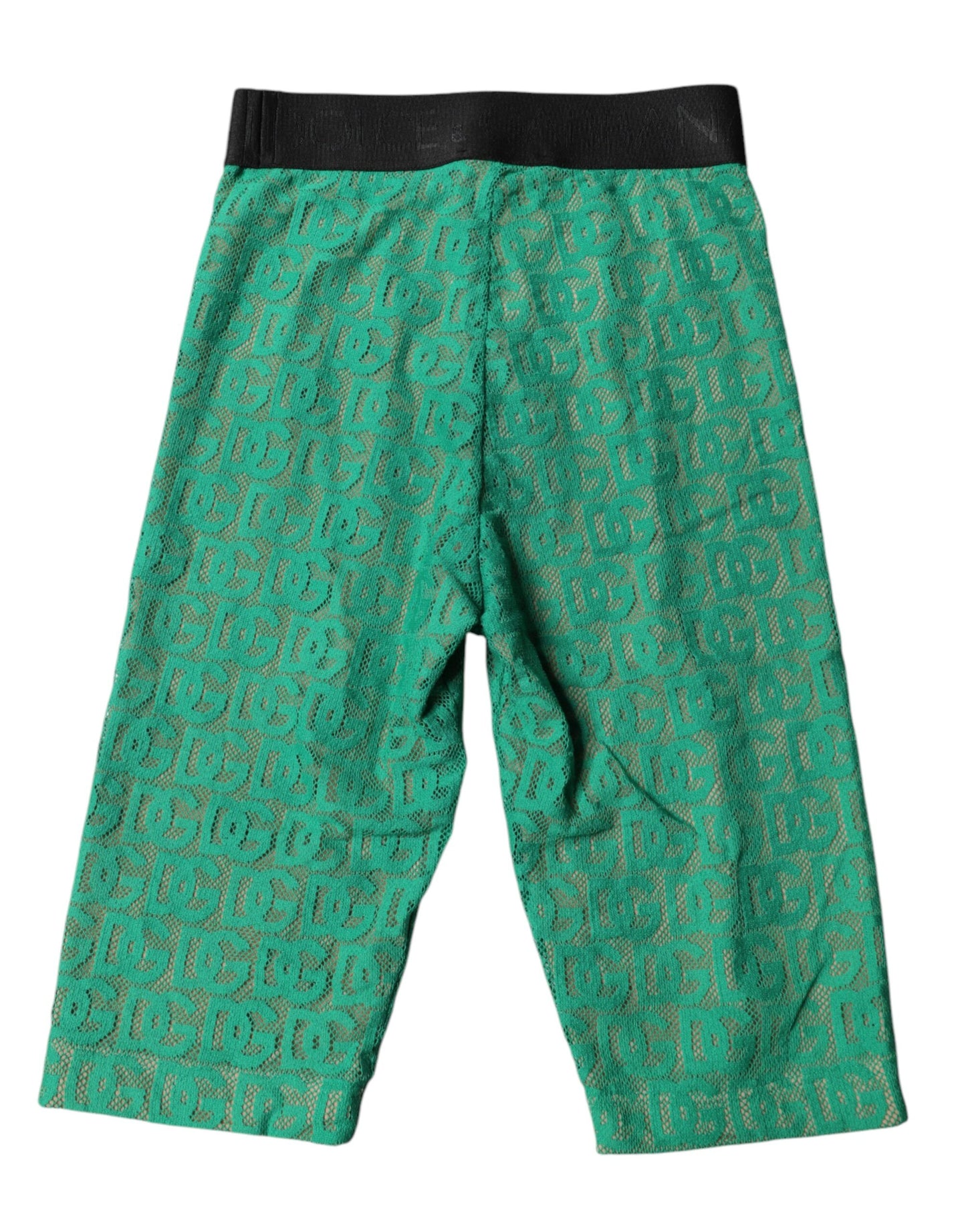 Medias cortas con monograma y logotipo verde