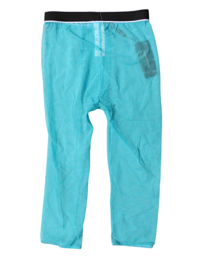 Mallas cortas de nailon con logotipo DG azul claro