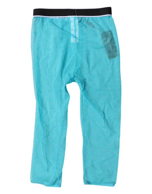 Mallas cortas de nailon con logotipo DG azul claro
