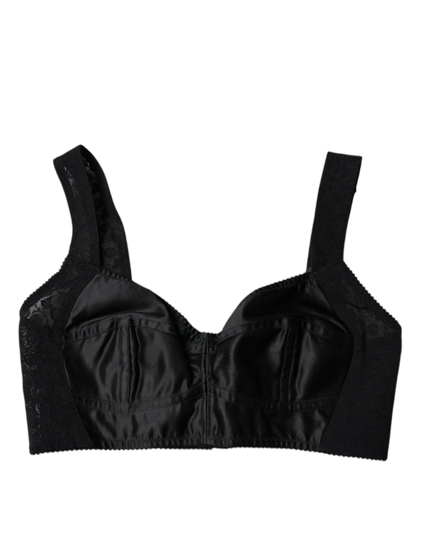 Ropa interior tipo sujetador balconcino de nailon negro