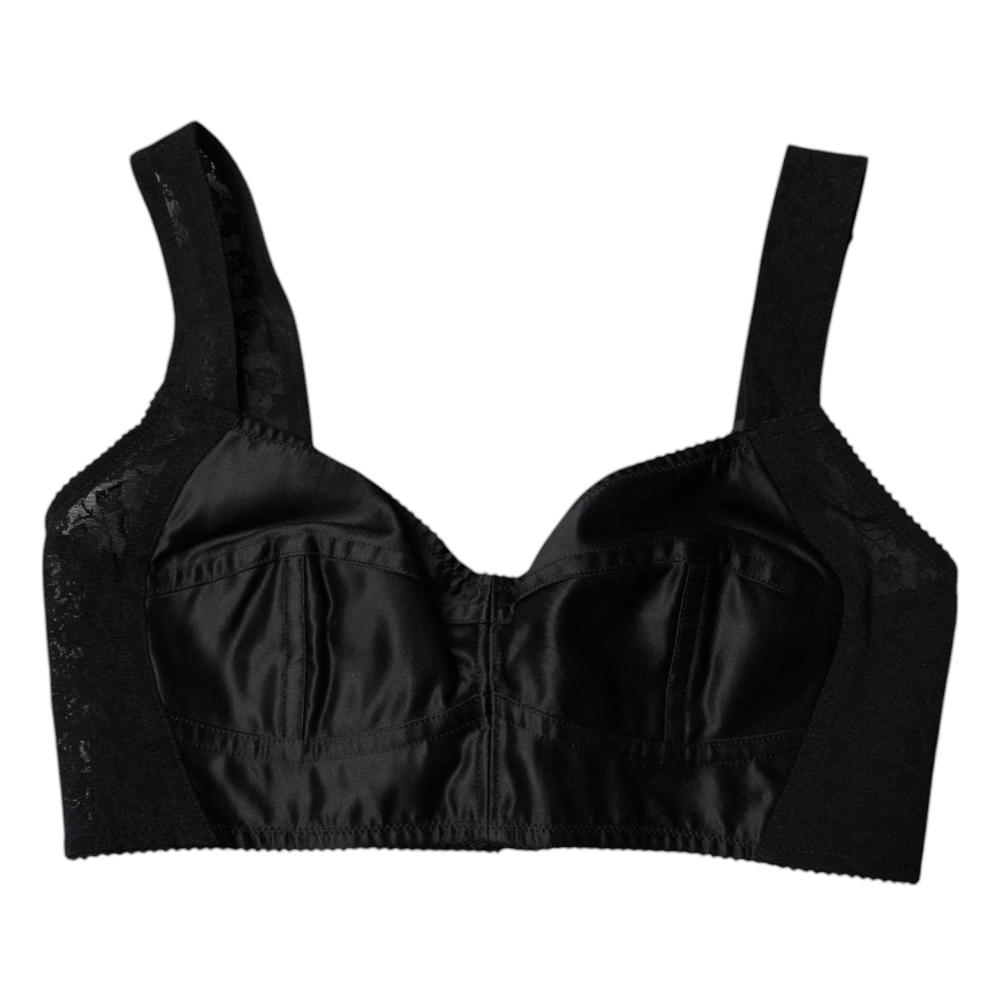 Ropa interior tipo sujetador balconcino de nailon negro