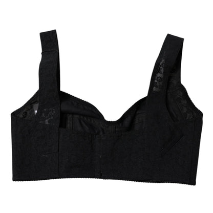Ropa interior tipo sujetador balconcino de nailon negro