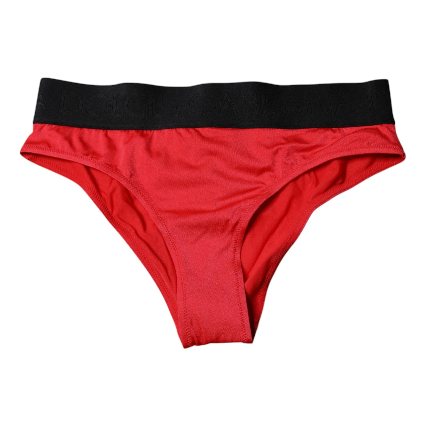 Braguita de cintura media elástica de nailon rojo