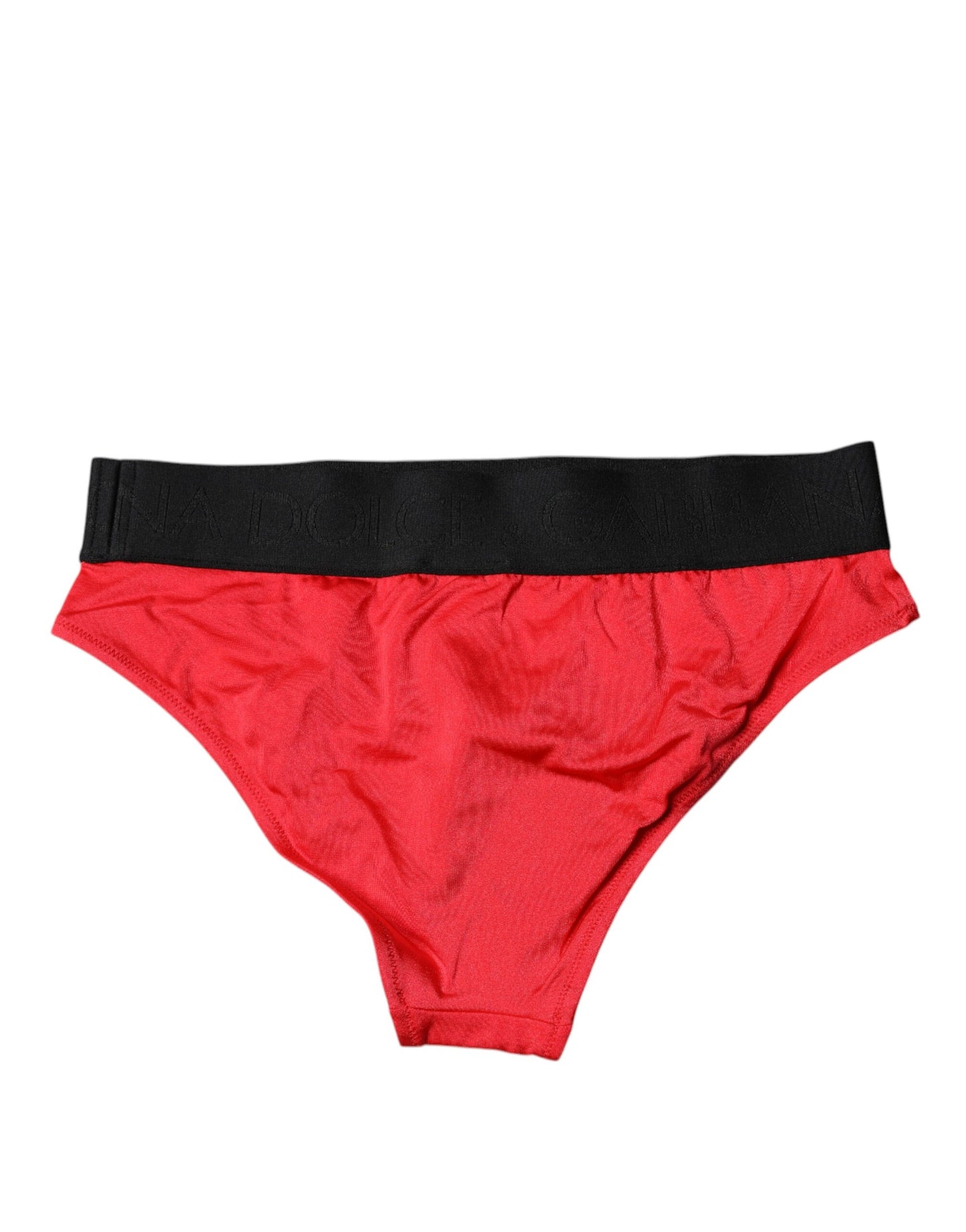 Braguita de cintura media elástica de nailon rojo