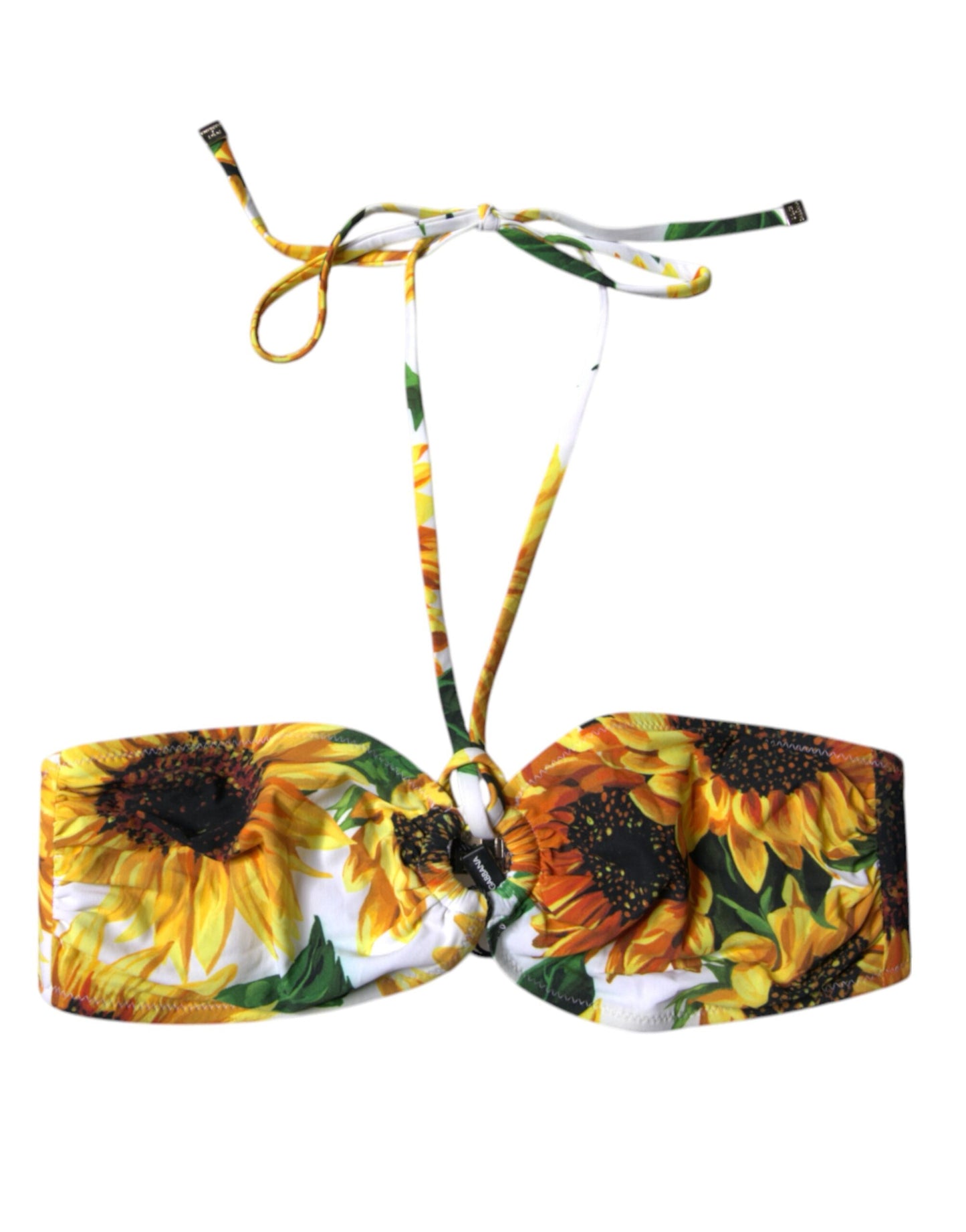 Traje de baño de bikini con cuello halter y estampado floral multicolor