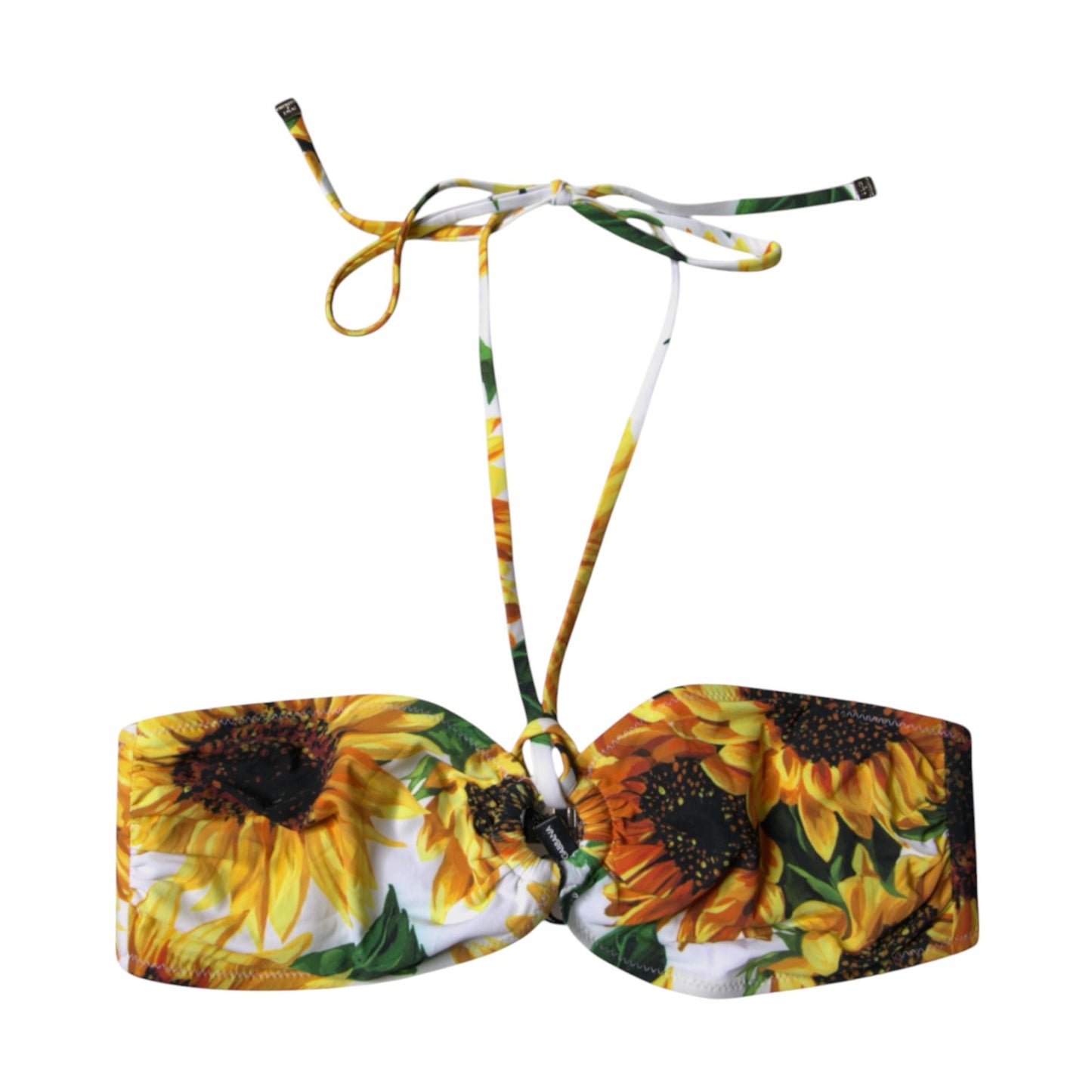 Traje de baño de bikini con cuello halter y estampado floral multicolor
