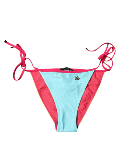 Traje de baño con logo multicolor y parte inferior de bikini