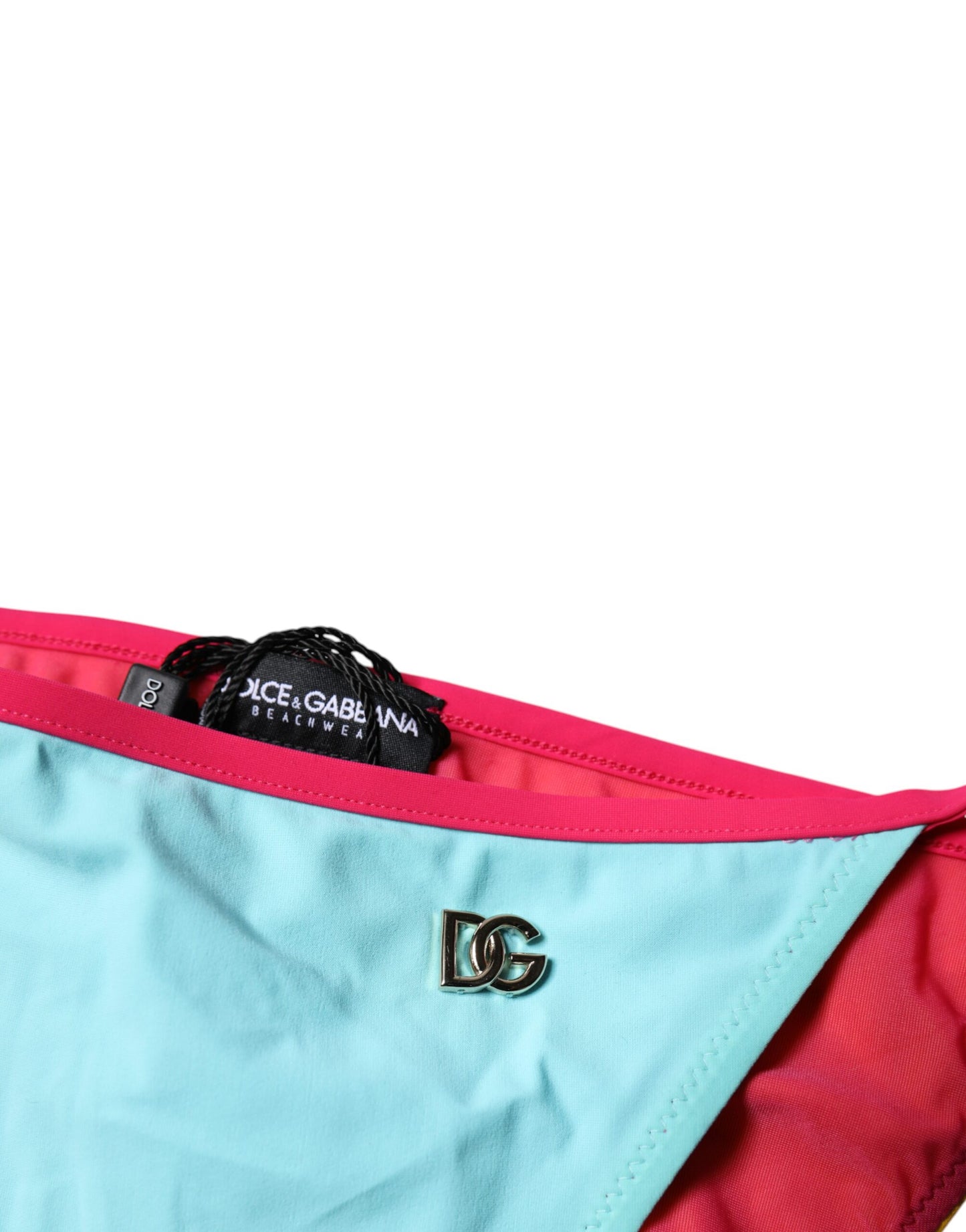 Traje de baño con logo multicolor y parte inferior de bikini