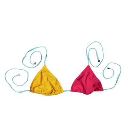 Traje de baño de bikini con cuello halter multicolor