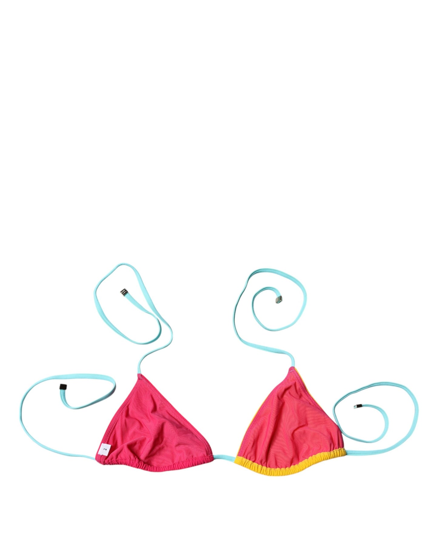 Traje de baño de bikini con cuello halter multicolor