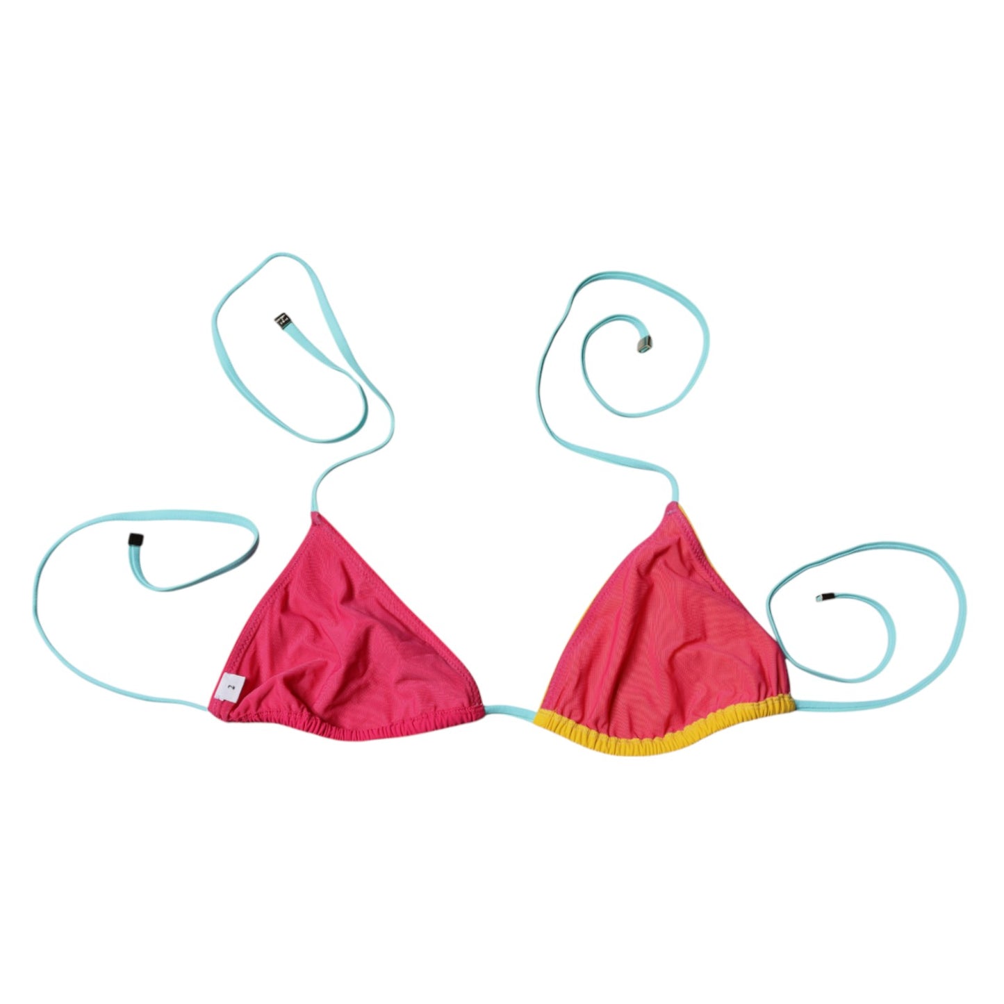 Traje de baño de bikini con cuello halter multicolor