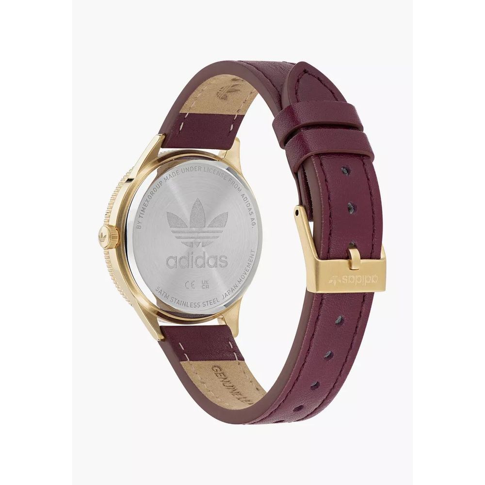 Reloj de cuero rojo