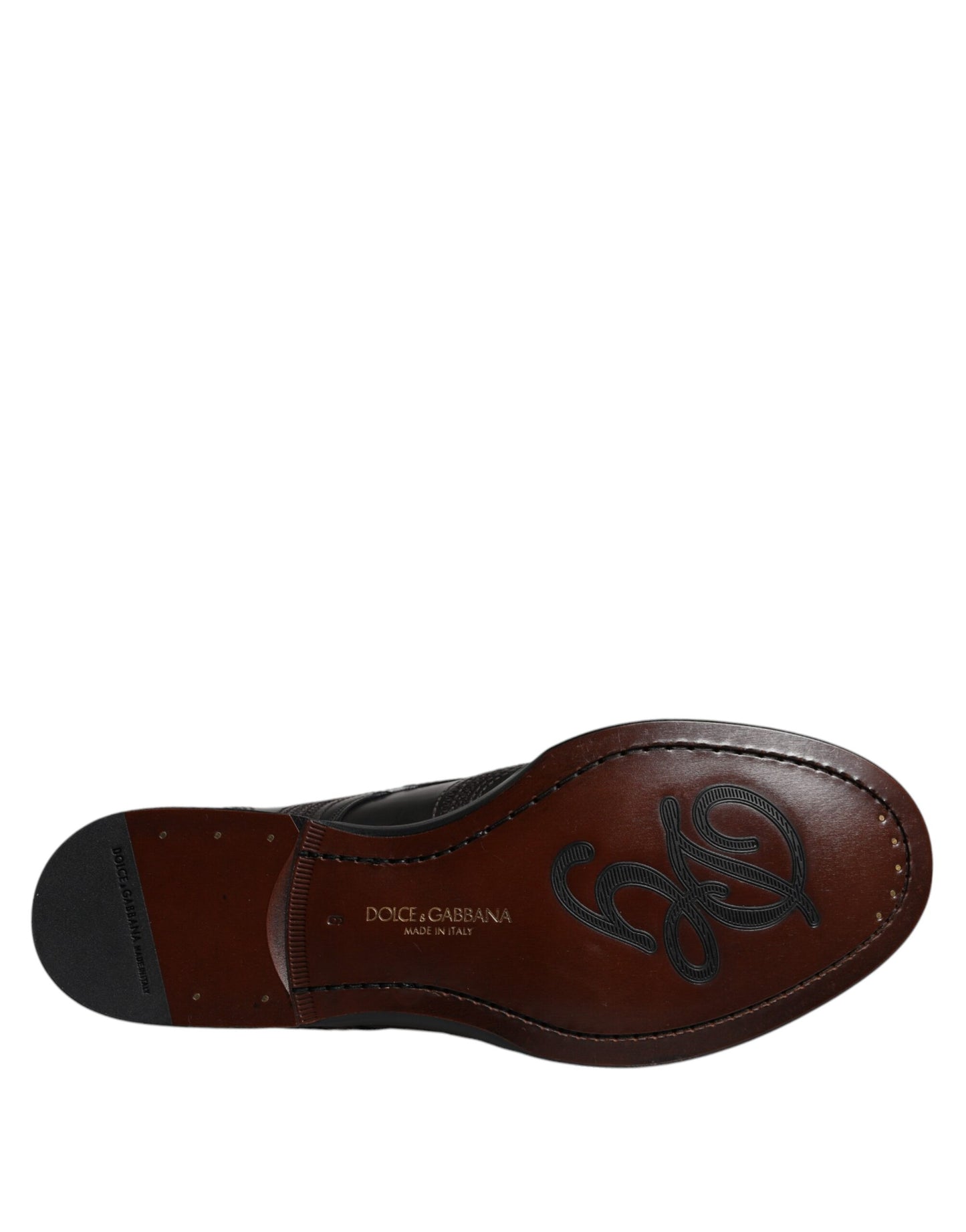 Zapatos de vestir Derby clásicos de cuero con bordado negro