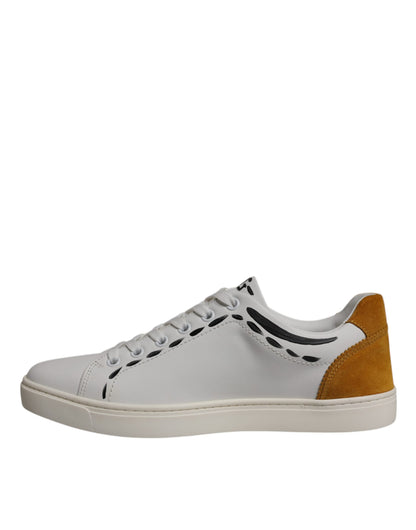 Zapatillas bajas de piel de ante blanca