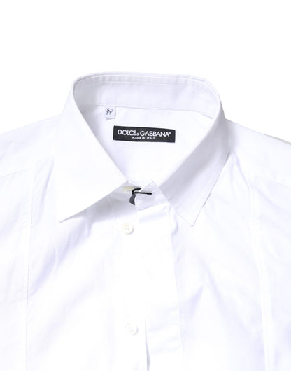 Camisa formal de manga larga de algodón blanco