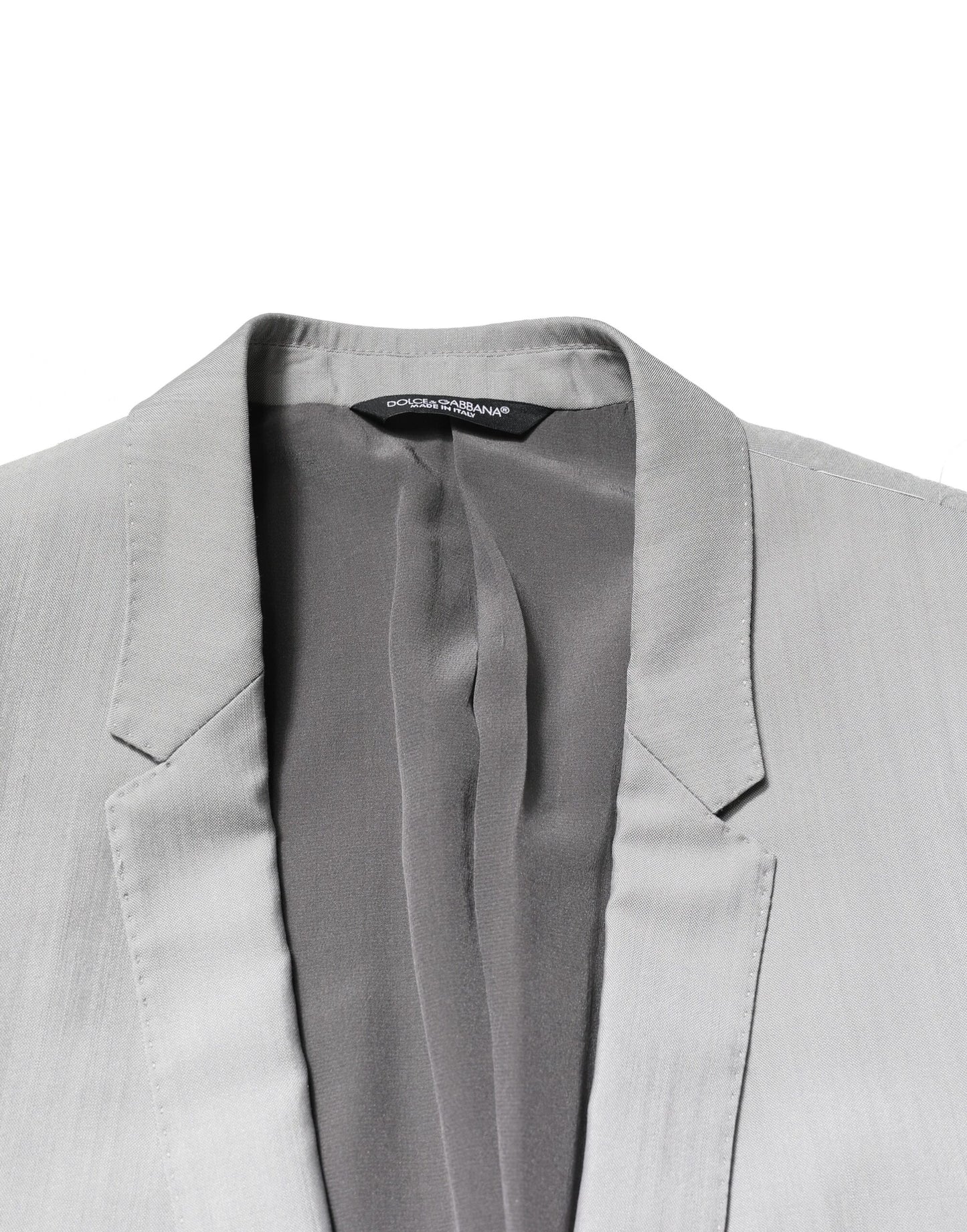 Traje formal de 2 piezas de lana gris claro dorado