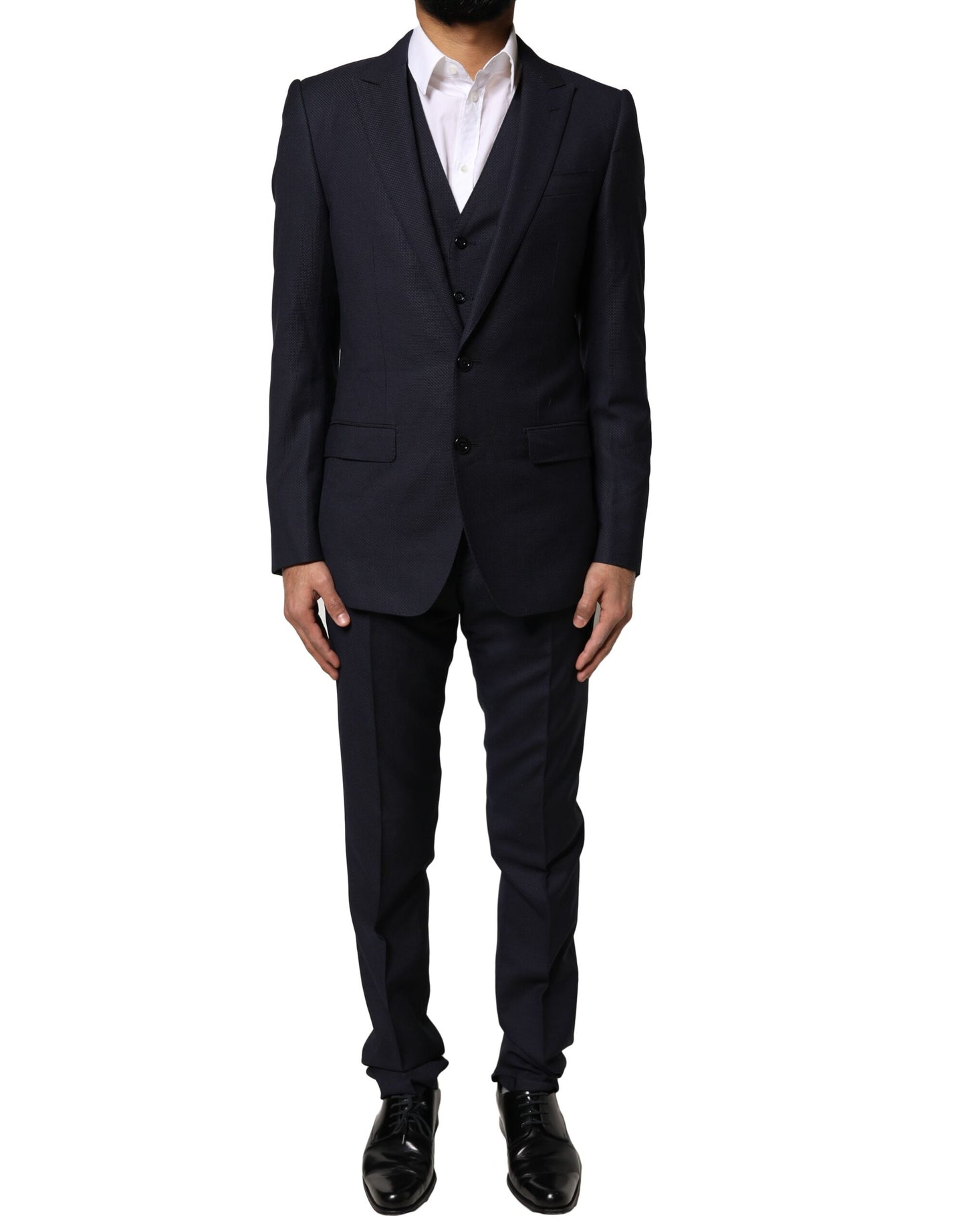 Traje formal de tres piezas MARTINI de fantasía negra