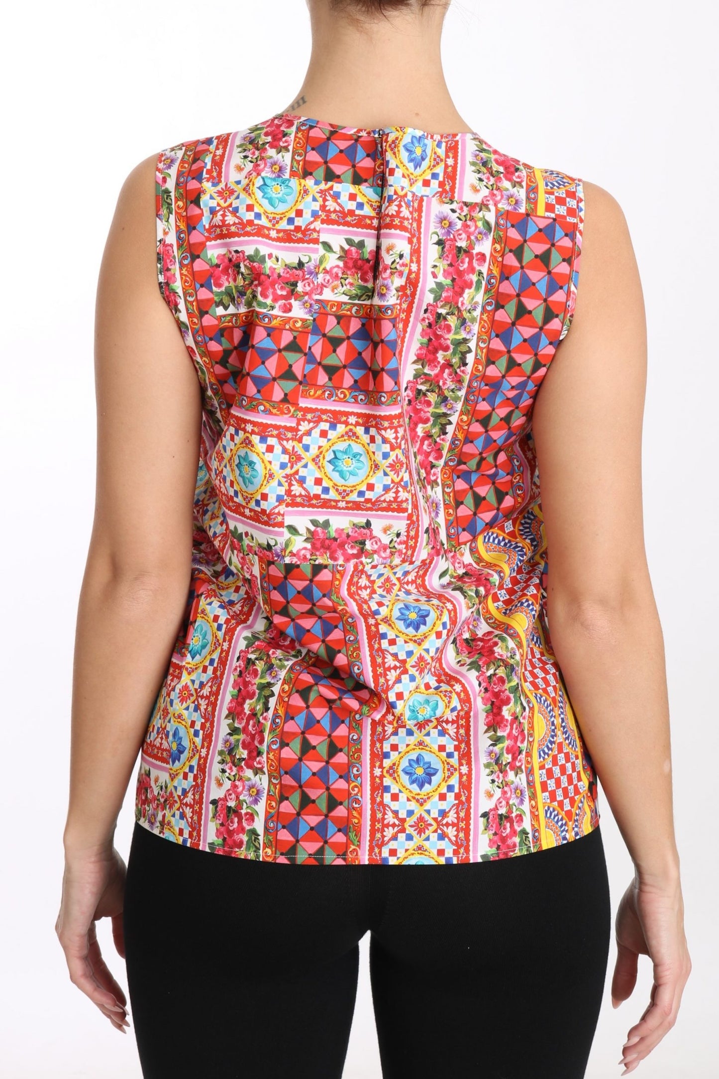Camiseta de tirantes de algodón puro con estampado de Carretto