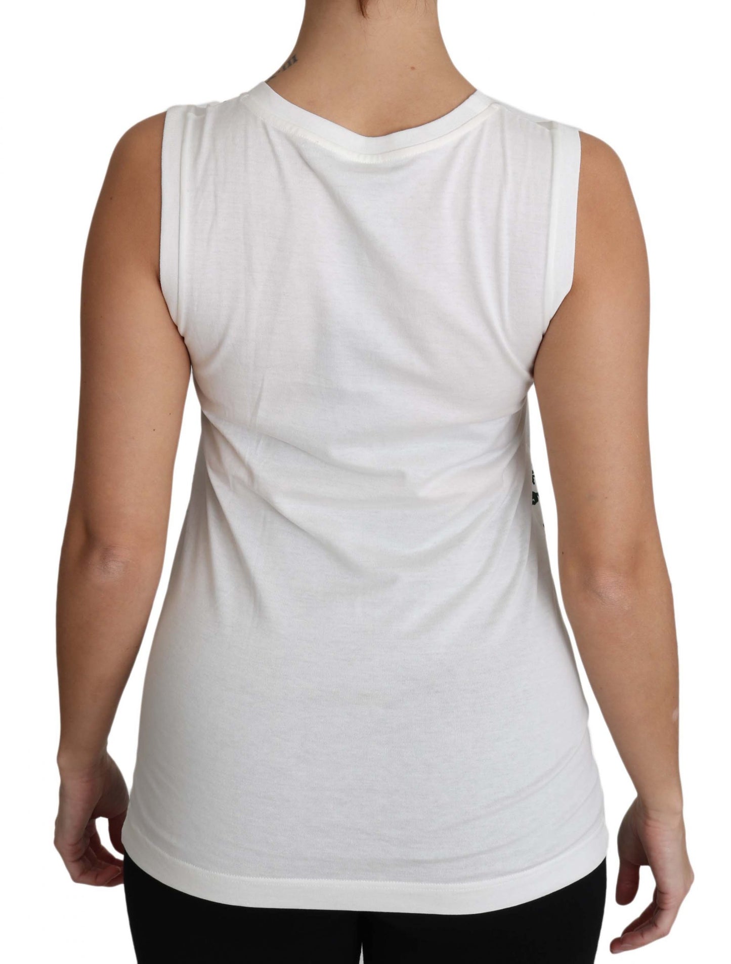 Camisa elegante de seda de algodón blanca sin mangas