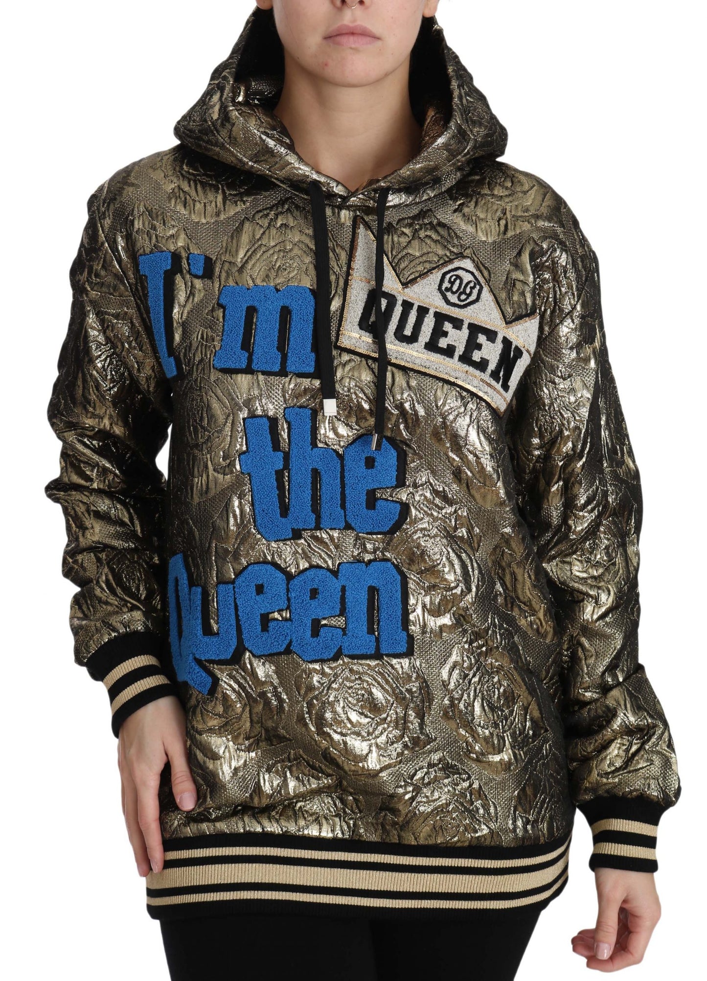 Sudadera con capucha multicolor "Soy la reina"