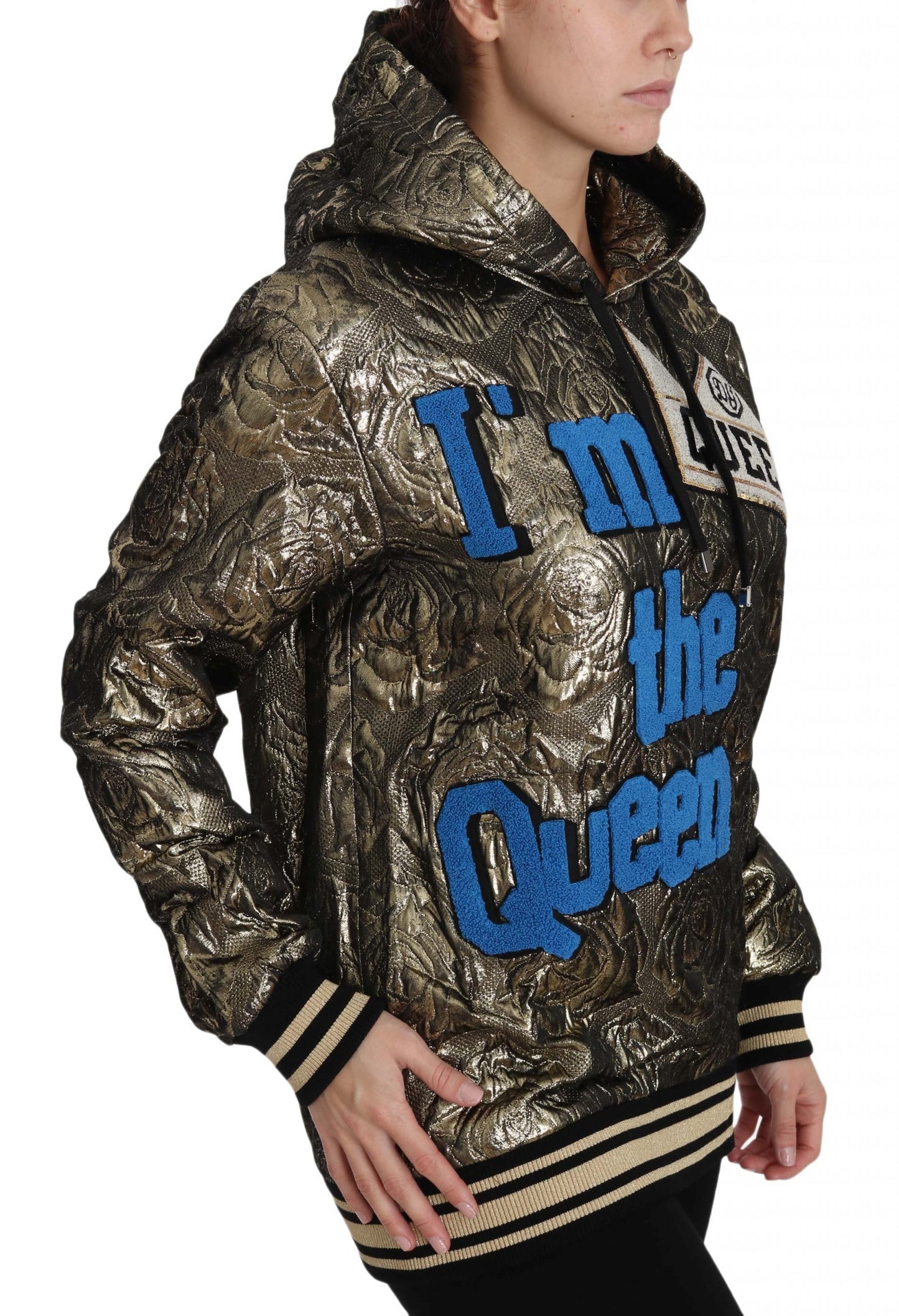 Sudadera con capucha multicolor "Soy la reina"