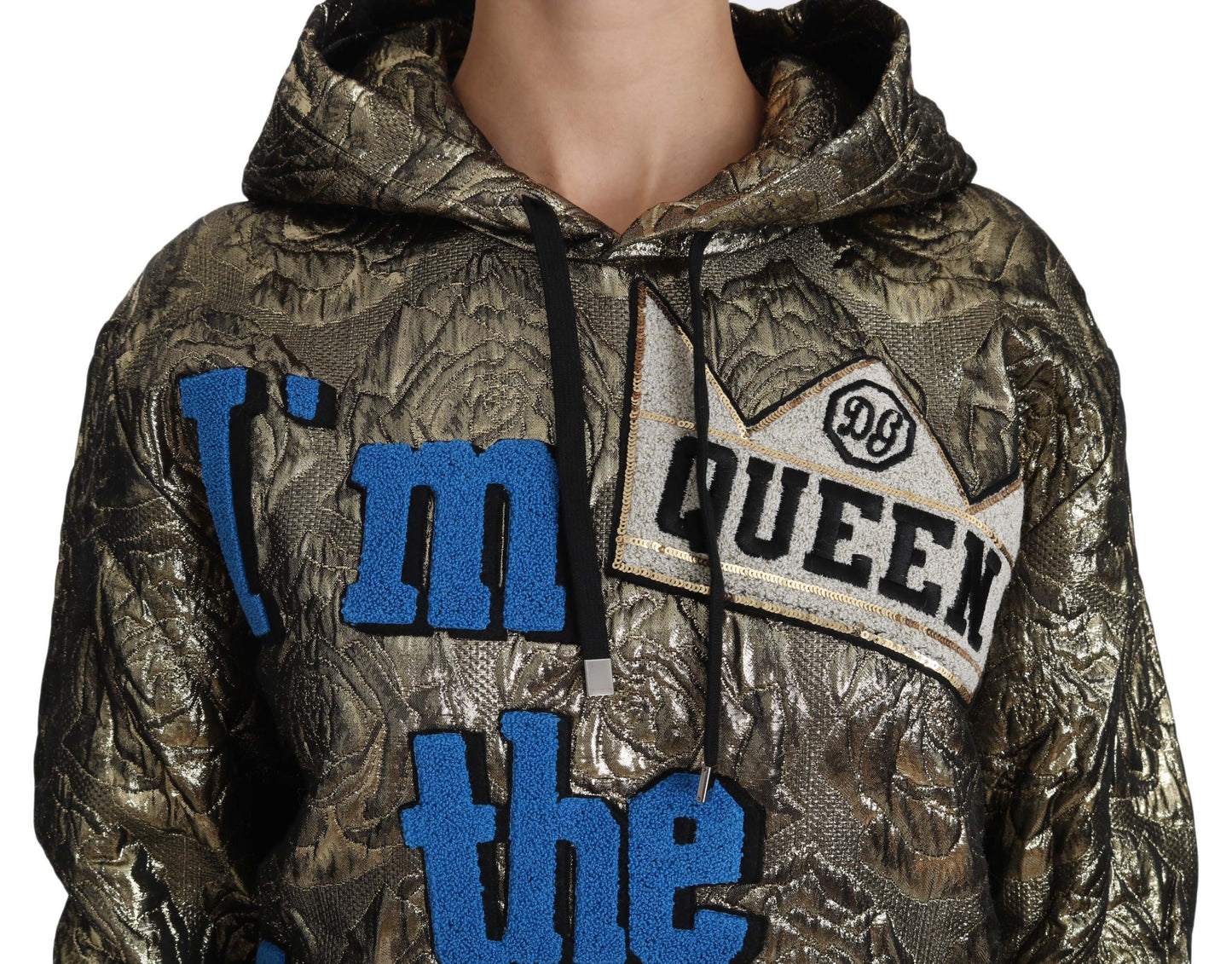 Sudadera con capucha multicolor "Soy la reina"