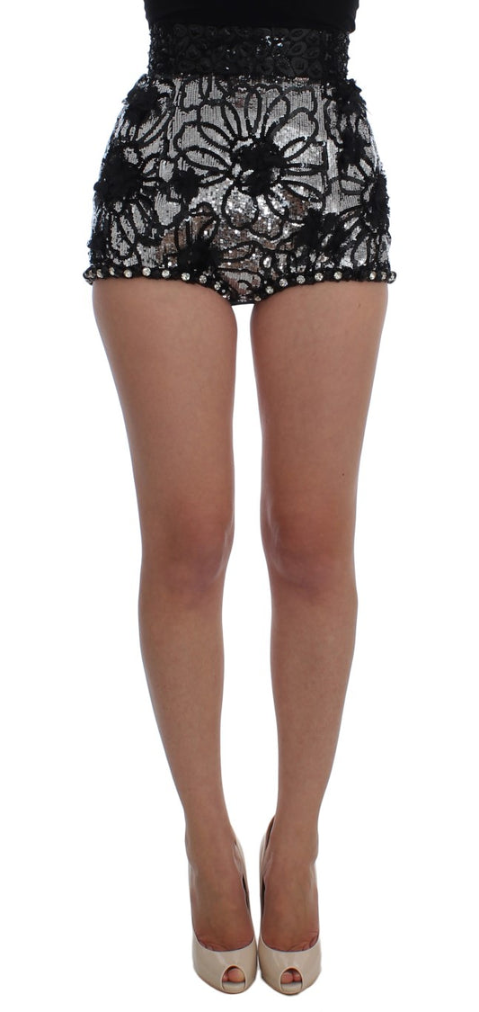 Mini shorts de diseñador de cintura alta con lentejuelas