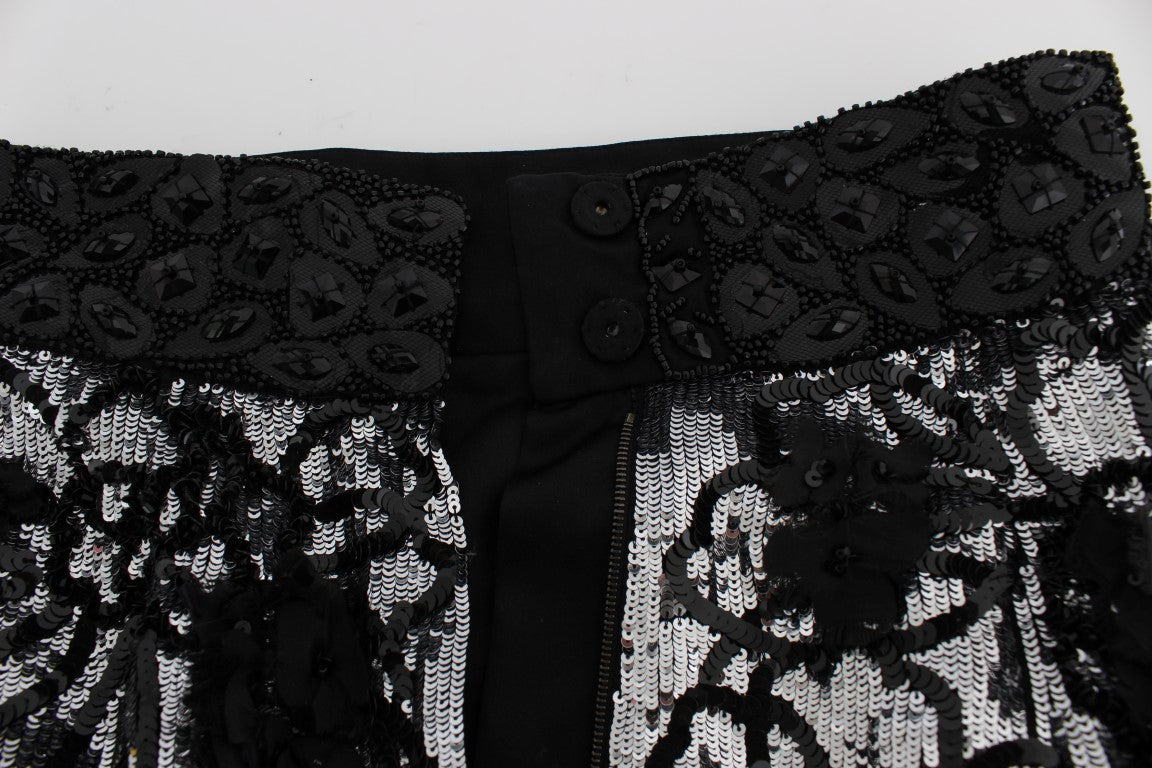 Mini shorts de diseñador de cintura alta con lentejuelas