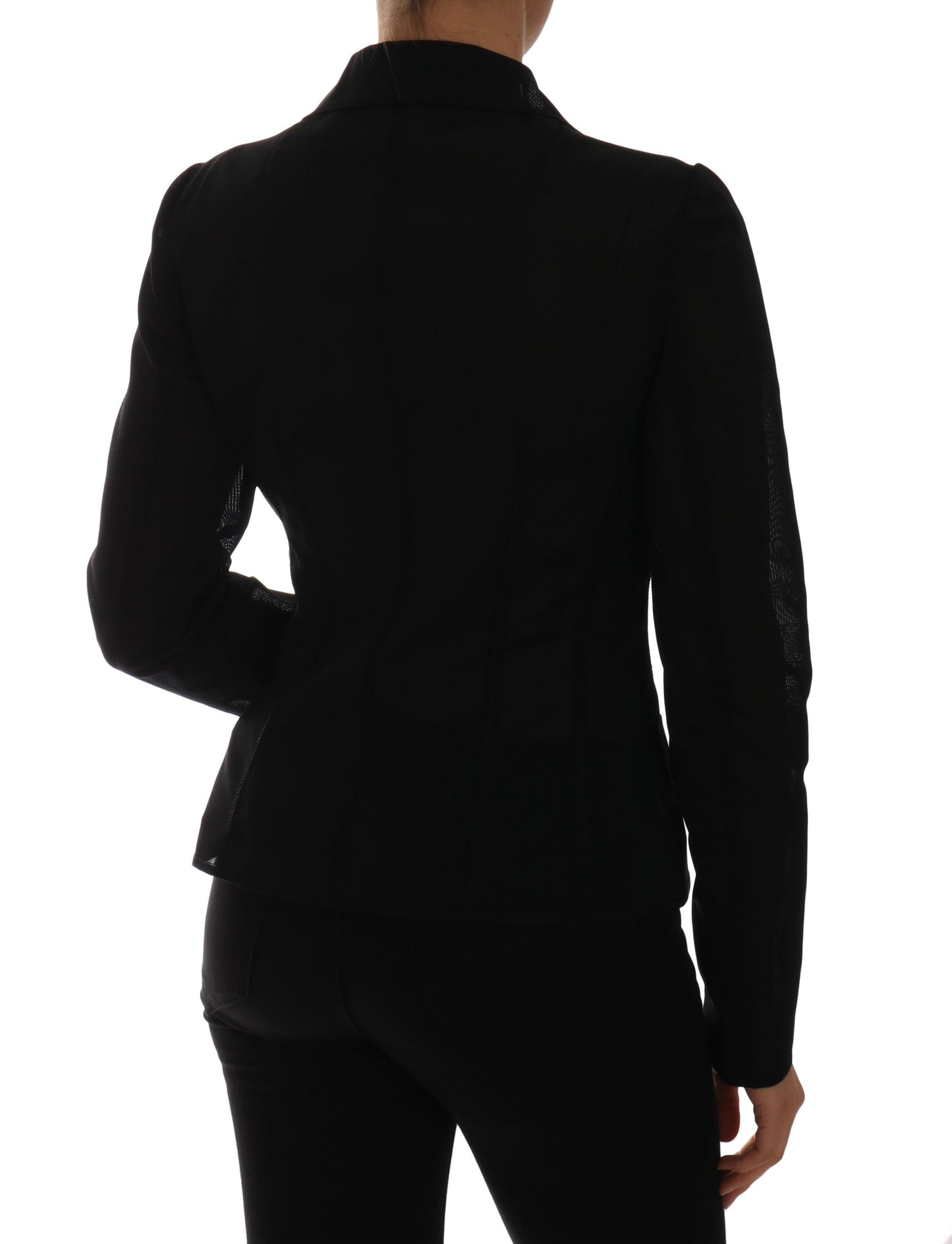 Blazer de nailon verde oscuro semitransparente