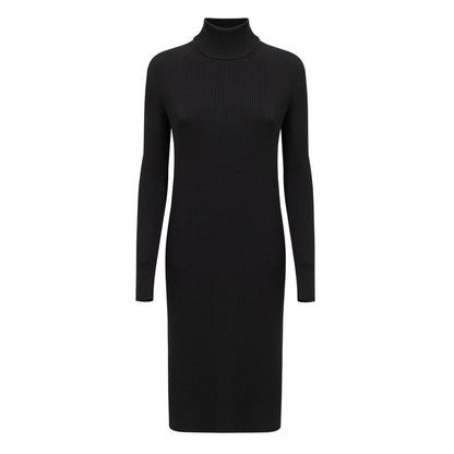 Vestido de lana negro