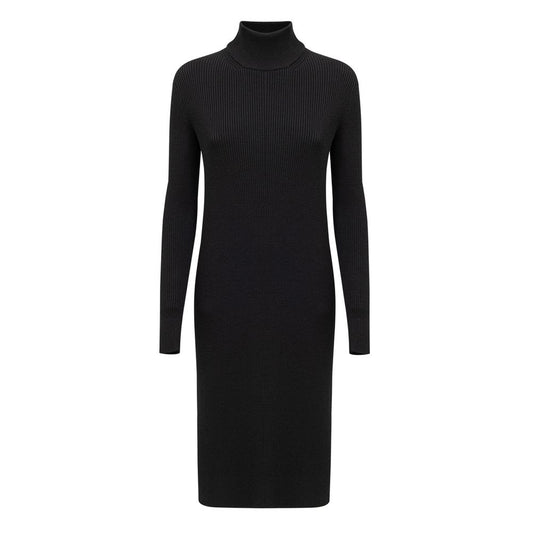 Vestido de lana negro