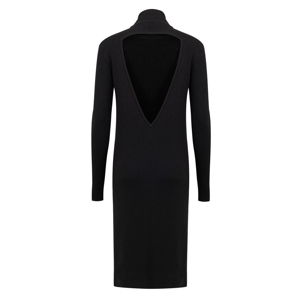 Vestido de lana negro