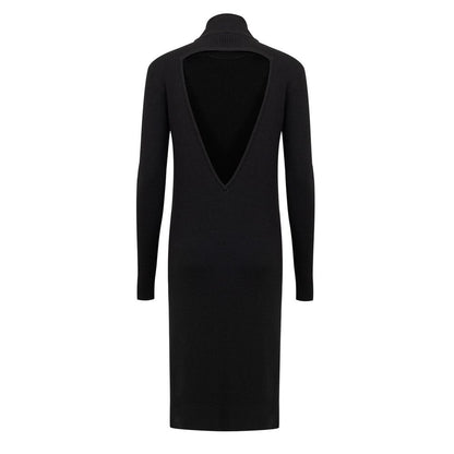 Vestido de lana negro