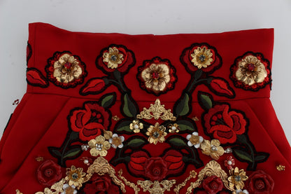 Mini shorts bordados con rosa siciliana encantada