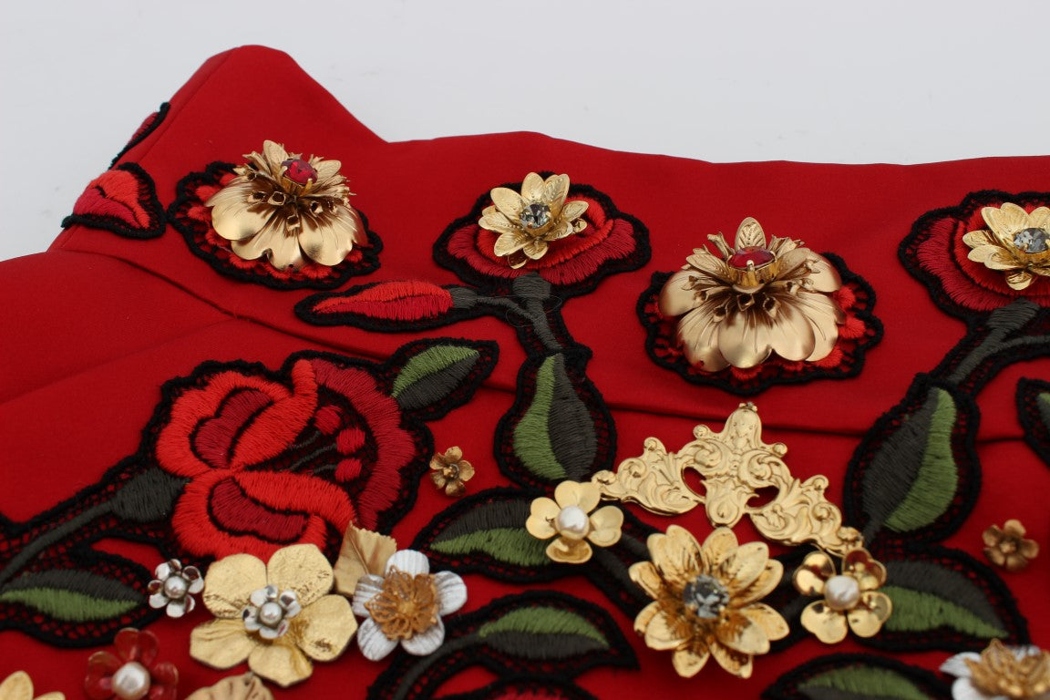 Mini shorts bordados con rosa siciliana encantada
