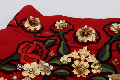 Mini shorts bordados con rosa siciliana encantada