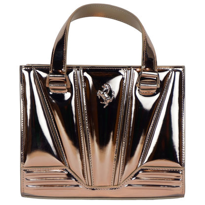 Bolso de mano de cuero gris