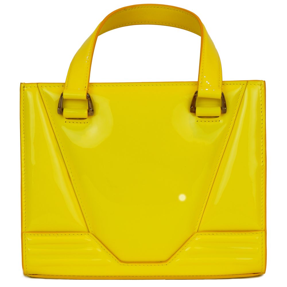 Bolso de cuero amarillo