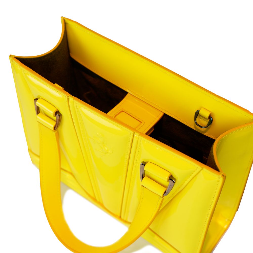 Bolso de cuero amarillo