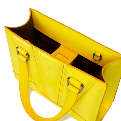 Bolso de cuero amarillo