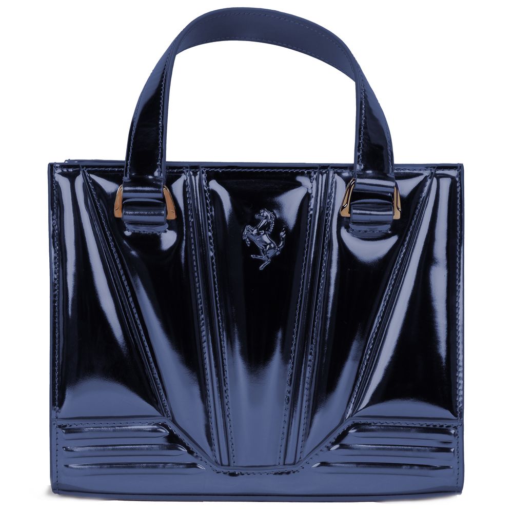 Bolso de cuero azul