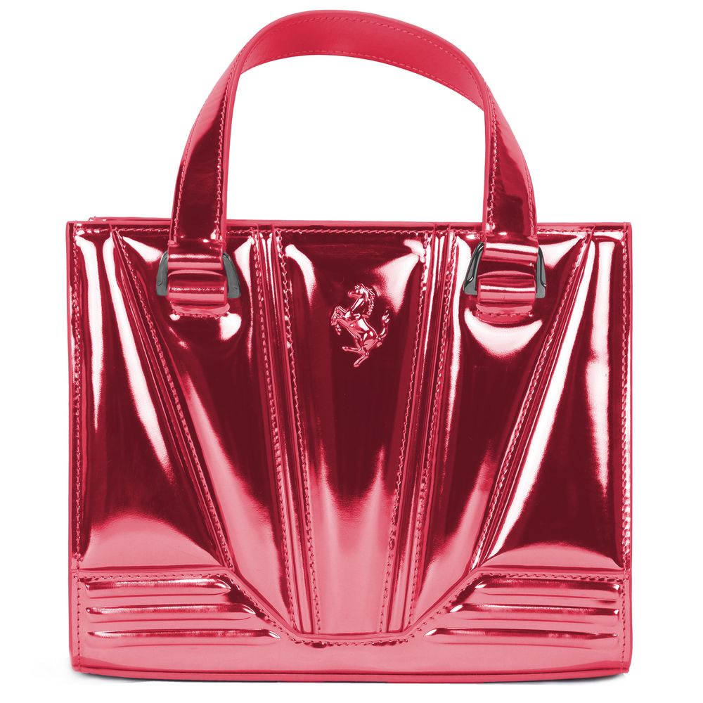 Bolso de piel color fucsia