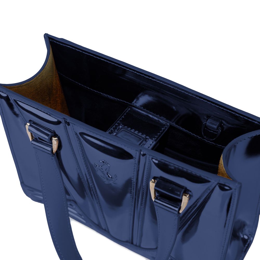 Bolso de cuero azul